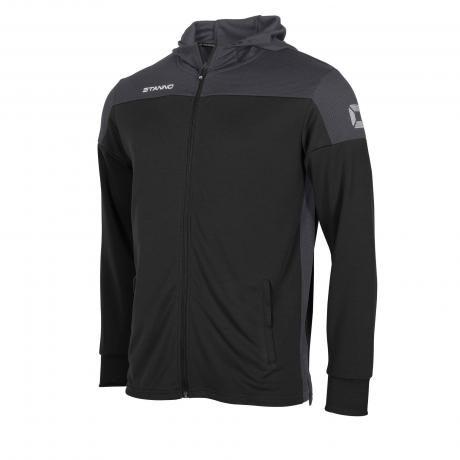 Stanno Pride Hooded Full Zip Jacket Black/Anthracite